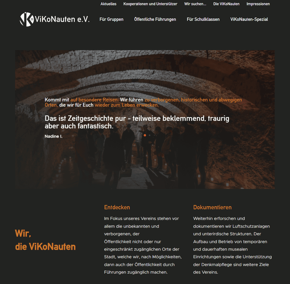 Thomas Ulbricht Webdesign Referenz: Vikonauten e.V. Kassel
