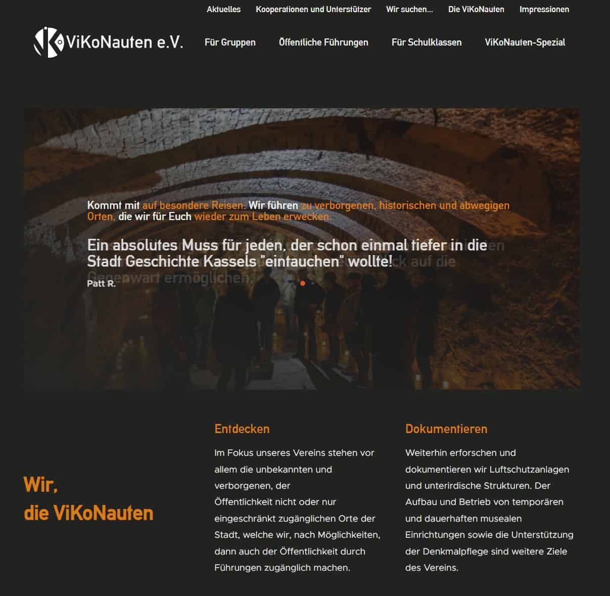 Referenz Thomas Ulbricht Webdesign: Vikonauten Kassel